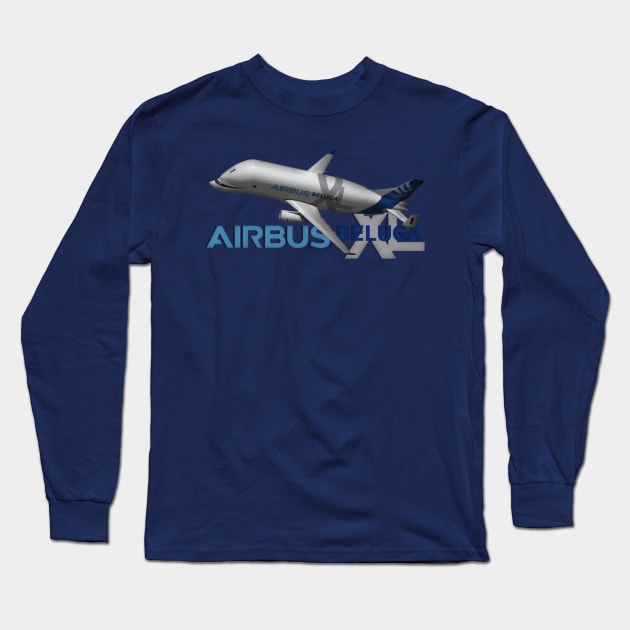 Airbus A330 XL Beluga Long Sleeve T-Shirt by Caravele